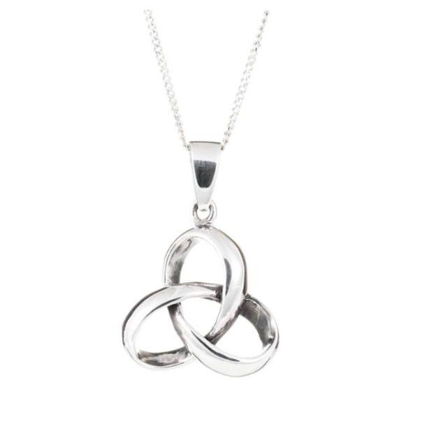 Toucan - Sterling Silver Celtic 3D Trinity Knot Necklace