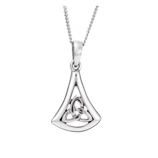 Toucan - Sterling Silver Celtic Triskele Drop Pendent Necklace