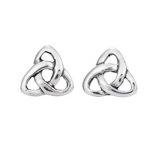 Toucan - Sterling Silver small trinity knot earrings