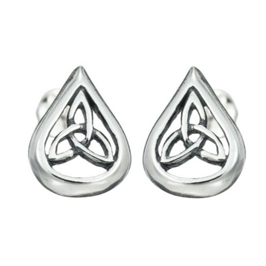 Toucan - Sterling Silver Celtic Triquetra Stud Earrings