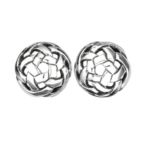 Sterling Silver Dome Celtic Stud Earrings