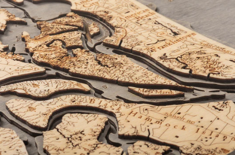 3-D Nautical Wood Chart - Amelia Island