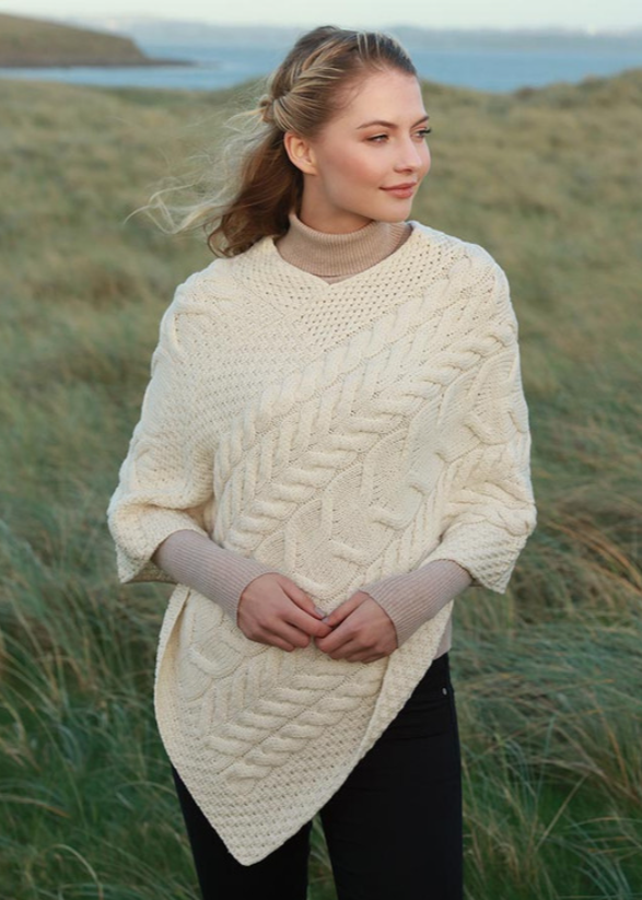 Supersoft Merino Knit Triangular Poncho