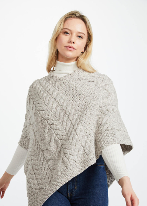 Supersoft Merino Knit Triangular Poncho