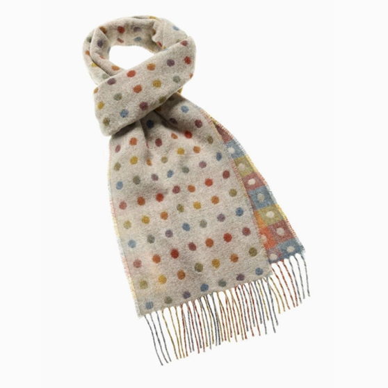 Merino Lambswool Spot Check Scarf