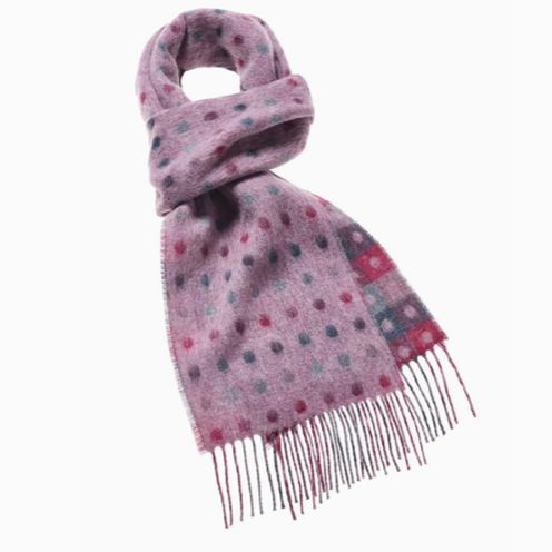 Merino Lambswool Spot Check Scarf