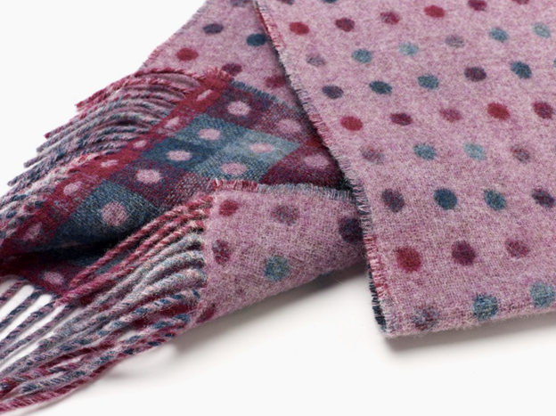 Merino Lambswool Spot Check Scarf