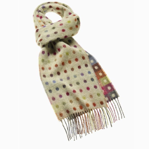 Merino Lambswool Spot Check Scarf