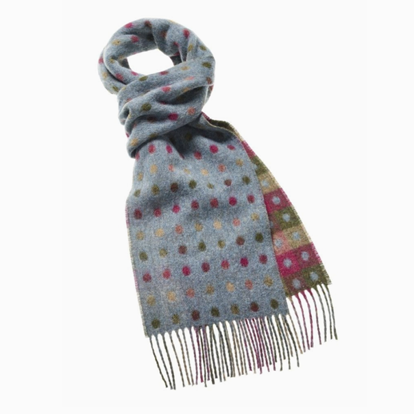 Merino Lambswool Spot Check Scarf