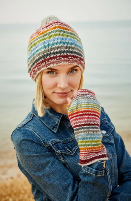 Hoxton Stripe Bobble Beanie