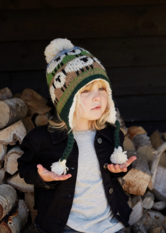 Kids Beanies Snowy Sheep Chullo