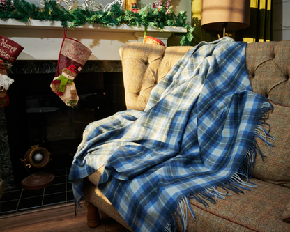 Harris Tweed Inspired Lambswool Blanket