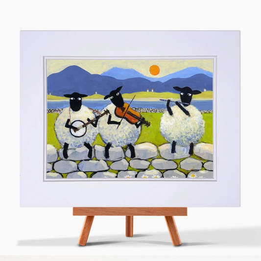 Mounted Print Bl-Ewe Grass