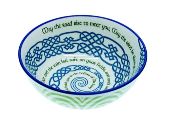 Clara Bowl - Irish Blessing Spiral