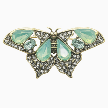 Butterfly Brooch Pin in Pacific Opal