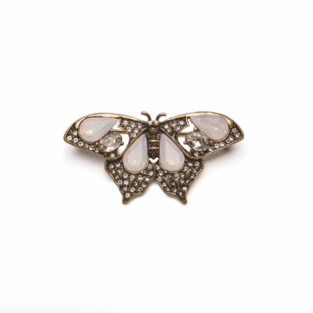 Butterfly Brooch Pin in Pacific Opal