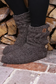 Chamonix Slipper Socks Suede Sole Bark