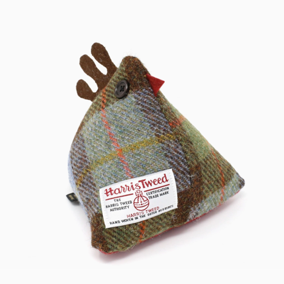 Harris Tweed Chicken Doorstop