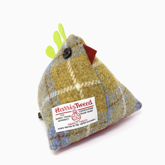 Harris Tweed Chicken Doorstop