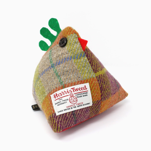 Harris Tweed Chicken Doorstop