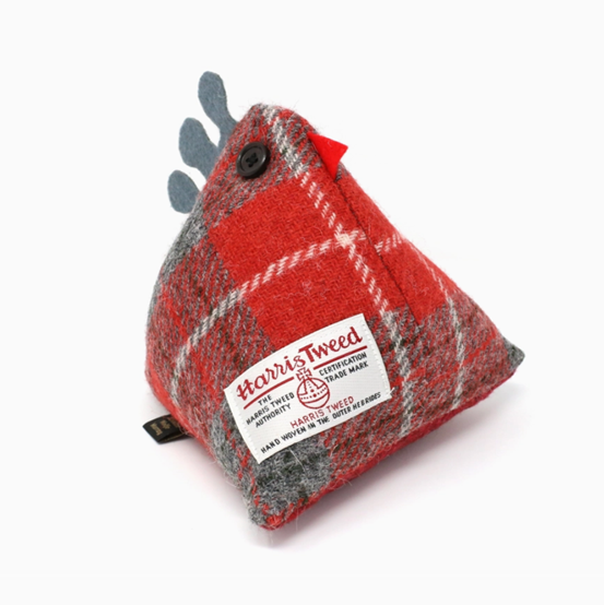 Harris Tweed Chicken Doorstop