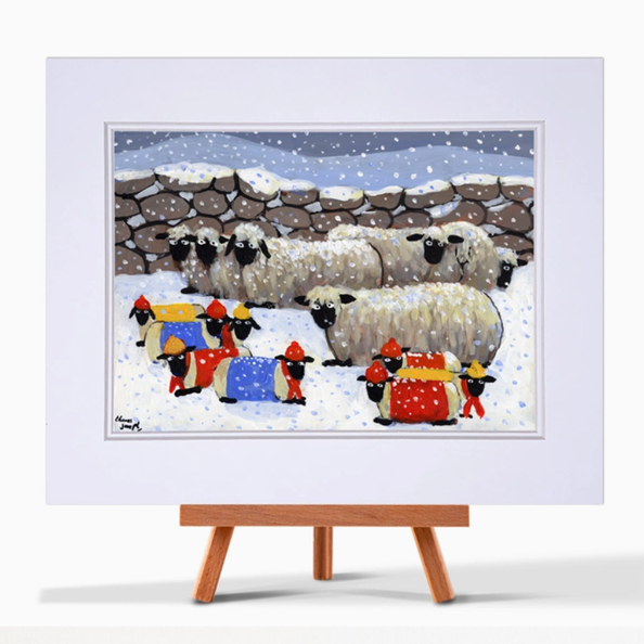 Mounted Print Happy Christmas To Ewe