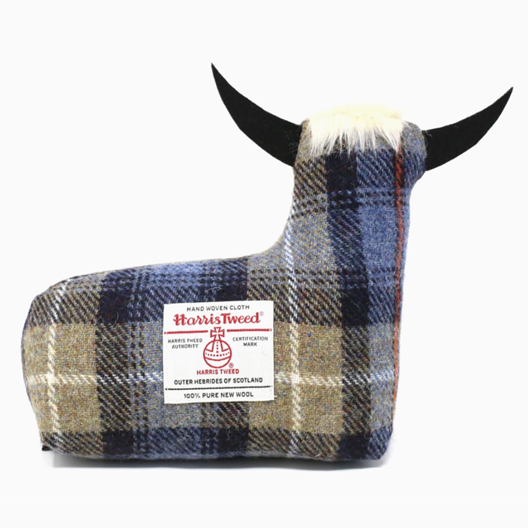 Harris Tweed Highland Cow Doorstop