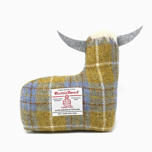 Harris Tweed Highland Cow Doorstop