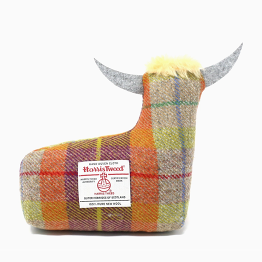 Harris Tweed Highland Cow Doorstop