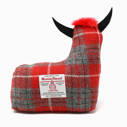 Harris Tweed Highland Cow Doorstop