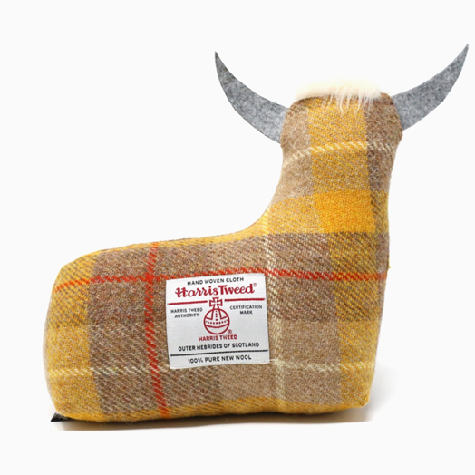 Harris Tweed Highland Cow Doorstop