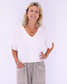 Linen and Cotton Blend Short Sleeve Cardi