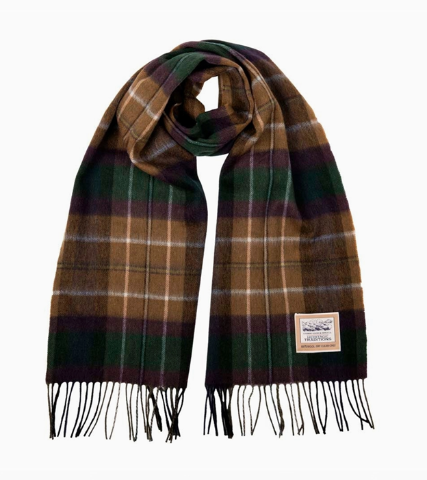 Pure Wool Tartan Check Scarf/Wrap