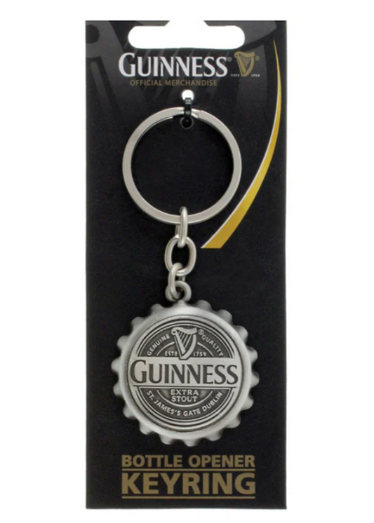 Guinness Cap Bottle Opener Keyring