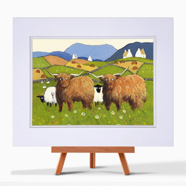 Mounted Print We're Daft But We Love Ewe