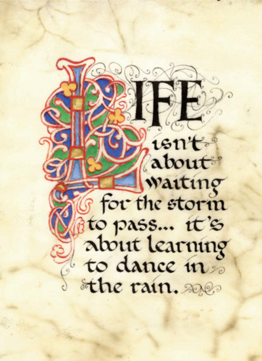 "Dance In The Rain" Celtic Manuscript Print