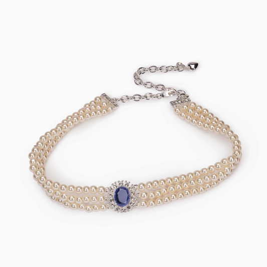 Lady Diana 3 Strand Pearl Choker