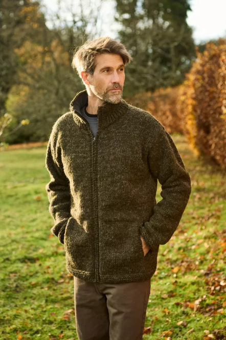 Donegal Zip Jacket Moss