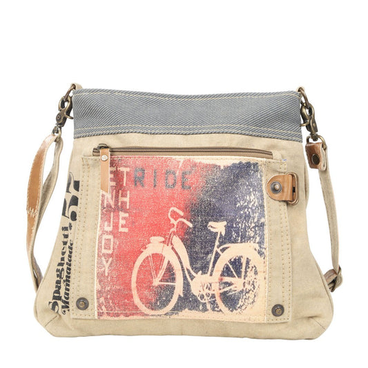 Enjoy The Ride Canvas Crossbody Bag