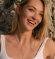 Anchor Necklace Encrusted with White Crystal