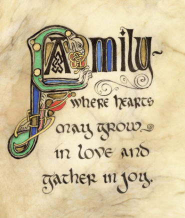 "Family Blessing" Celtic Manuscript Print