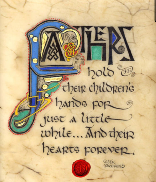 "Father Blessing" Celtic Manuscript Print