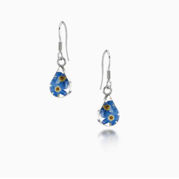 Forget-Me-Not Earrings Drop Teardrop