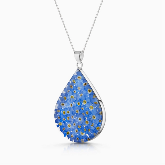 Forget-Me-Not Necklace Teardrop Large