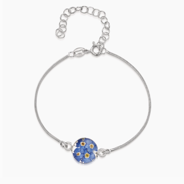 Forget-Me-Not Bracelet Round Charm