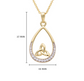 14K Gold Vermeil CZ Trinity Necklace