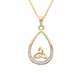 14K Gold Vermeil CZ Trinity Necklace