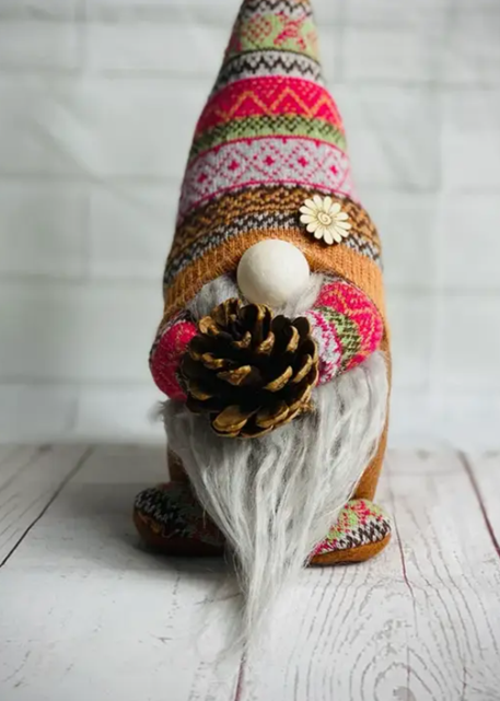 Gnome - Autumn Gnome with Pinecone