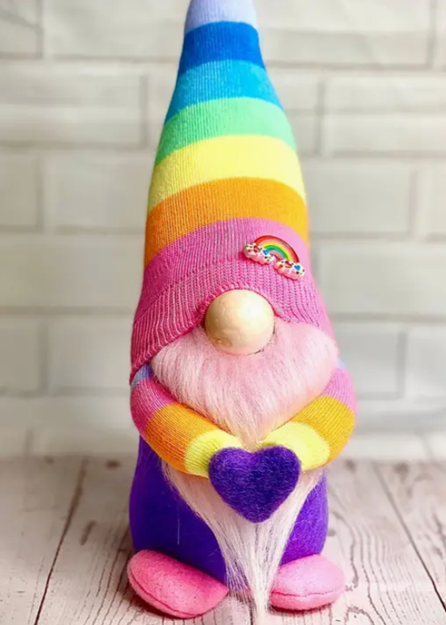 Gnome -  Pastel Pink Rainbow