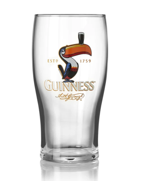 Guinness Pint Glass Toucan